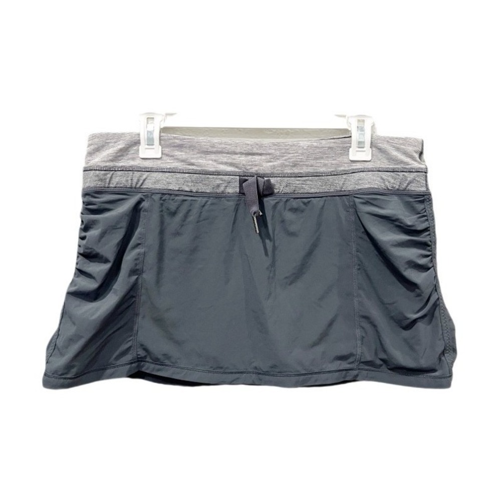 Lululemon Gray Run Energy Athletic Skort Size 10 Sporty Athleisure Workout